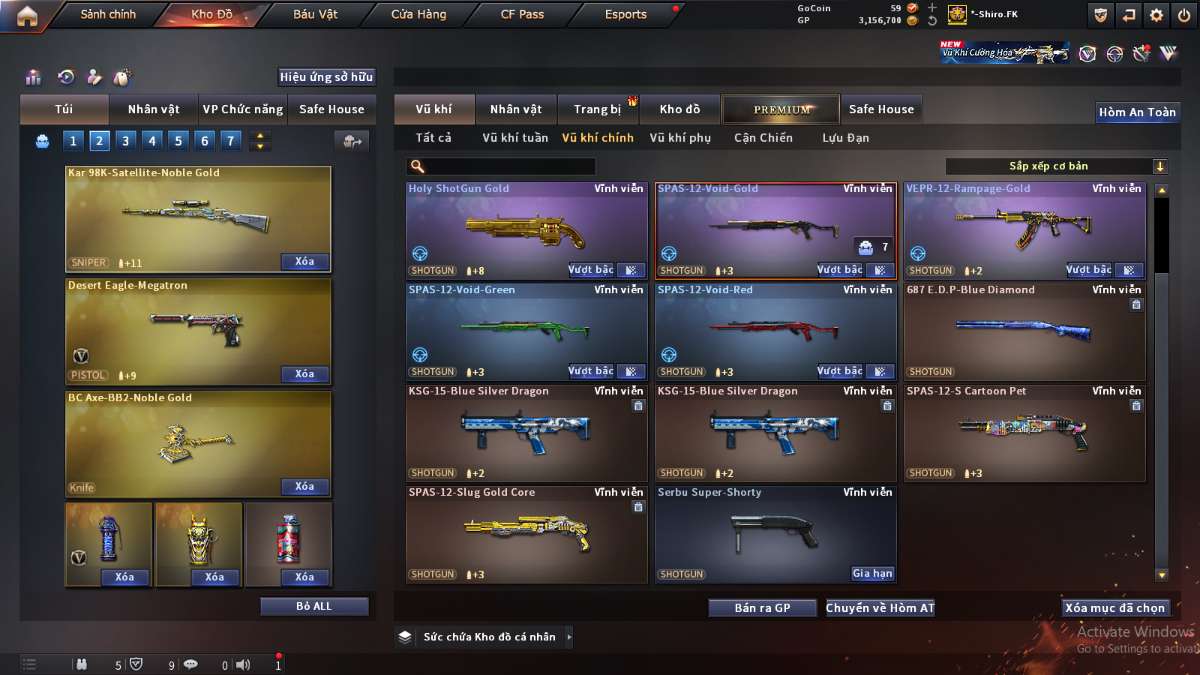 shop acc cf uy tin gia re